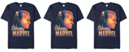 Fifth Sun Marvel Men's Captain Marvel Pop Art Captain Posed Profile Short Sleeve T-Shirt